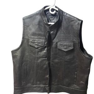Motor bike Real Leather vest